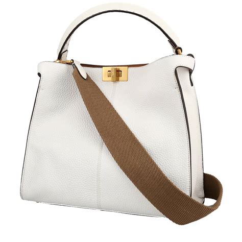 borsa bianca fendi|Fendi borsa peekaboo.